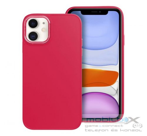 Frame Apple iPhone 11 közepesen ütésálló tok kameravédő kerettel, magenta