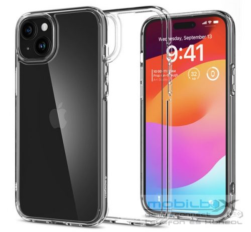 Spigen Ultra Hybrid Apple iPhone 15 tok, Crystal Clear, átlátszó