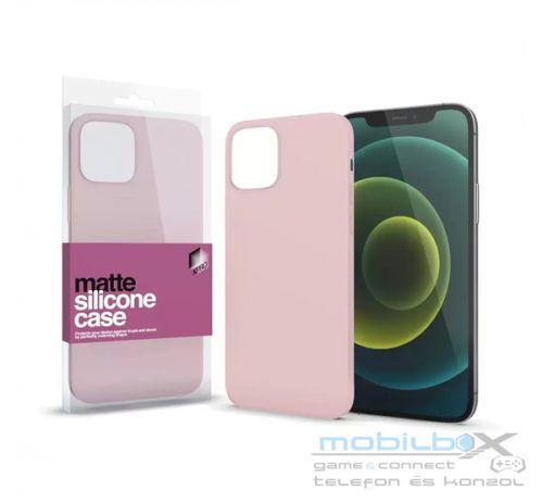 Xprotector Szilikon matte tok ultravékony Apple iPhone 15 Plus, púderpink