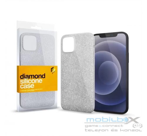 Xprotector Szilikon tok Diamond Apple iPhone 15 Plus, Ezüst