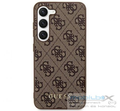 Guess 4G Metal Gold Samsung Galaxy S24+ szilikon tok, barna