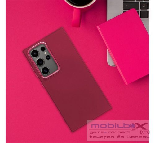 Frame Samsung Galaxy A15 5G közepesen ütésálló tok kameravédő kerettel, magenta