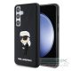 Karl Lagerfeld 3D Rubber Ikonik Samsung Galaxy S24+ tok, fekete 