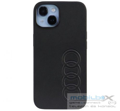 Audi Synthetic Leather Apple iPhone 13 / 14 / 15 tok, fekete