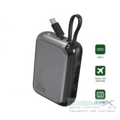   4smarts Pocket külső akkumulátor USB Type-C kábellel, 10000mAh, 30W, szürke