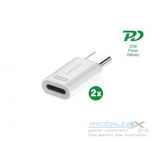 4smarts Lightning - USB Type-C PD adapter szett, 27W, 2 db