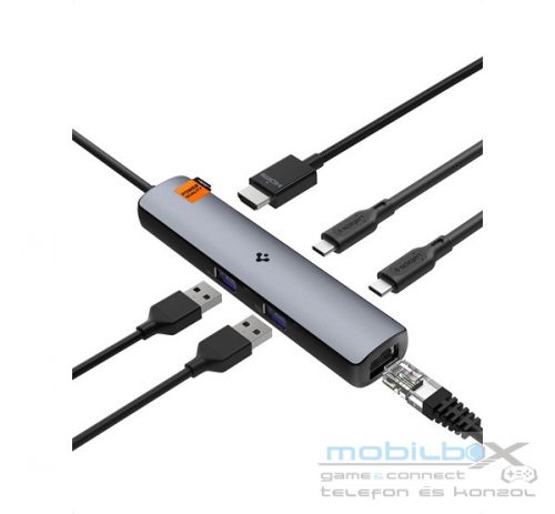 Spigen Pro Multi Hub, szürke (6 Port) PD2302