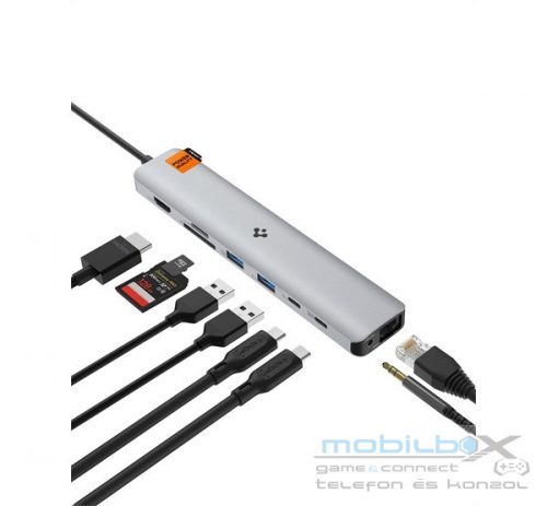 Spigen Multi Hub, szürke (9 Port) PD2306