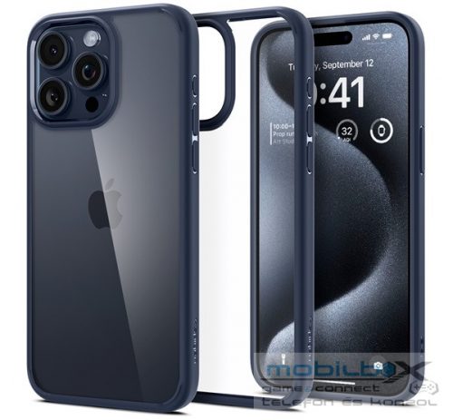 Spigen Ultra Hybrid Apple iPhone 15 Pro Max tok, Navy, sötétkék