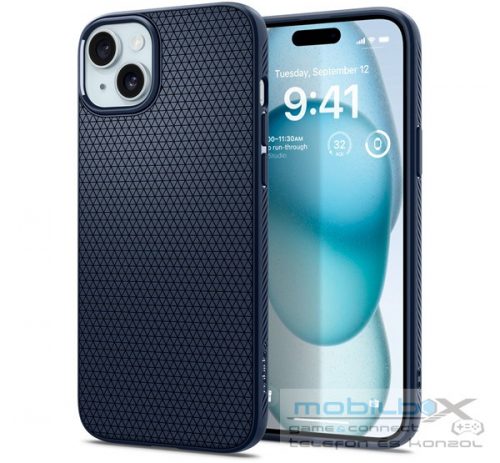 Spigen Liquid Air Apple iPhone 15 Plus tok, kék