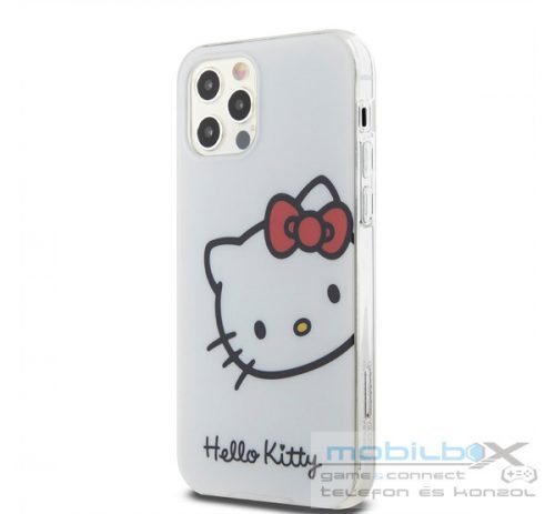 Hello Kitty IML Head Logo Apple iPhone 12/12 Pro hátlap tok, fehér