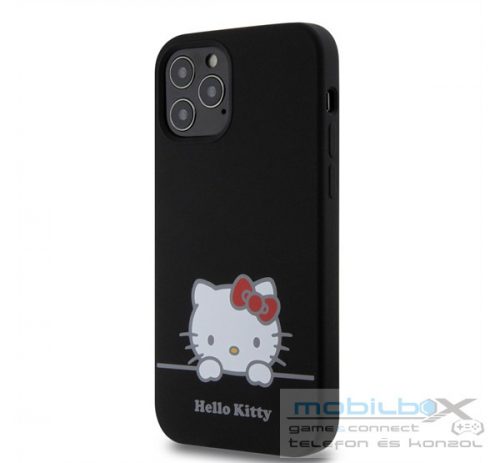 Hello Kitty Liquid Silicone Daydreaming Logo Apple iPhone 12/12 Pro hátlap tok, fekete