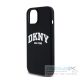 DKNY Liquid Silicone Arch Logo iPhone 12/12 Pro Magsafe hátlap tok, fekete