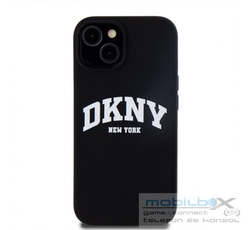 DKNY Liquid Silicone Arch Logo iPhone 13 Magsafe hátlap tok, fekete