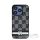 DKNY PU Leather Checkered Pattern and Stripe iPhone 13 Pro hátlap tok, fekete