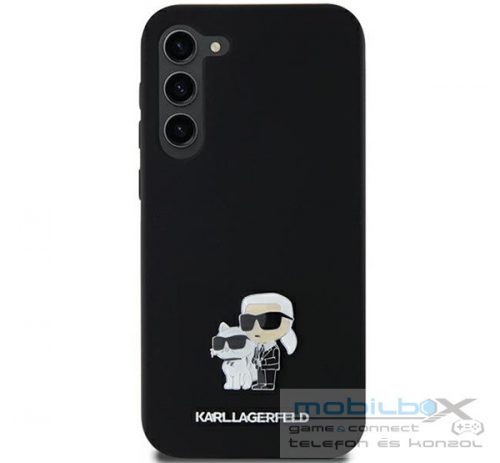 Karl Lagerfeld Karl&Choupette Metal Pin Samsung Galaxy A35 hátlap tok, fekete, KLHCSA35SMHKCNPK