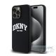 DKNY Liquid Silicone White Printed Logo Apple iPhone 13 Pro Max Magsafe hátlap tok, fekete, DKHMP13XSNYACH