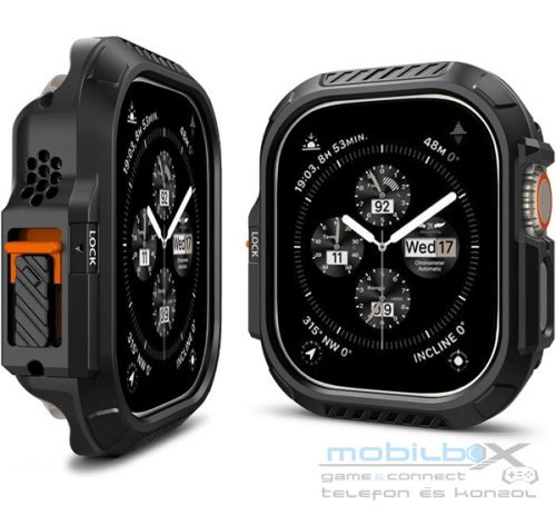 Spigen Lock Fit Apple Watch Ultra 2/1 (49mm) tok, fekete