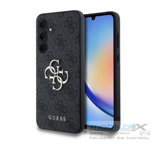 Guess 4G Big Metal Logo Samsung Galaxy A35 hátlap tok, fekete, GUHCSA354GMGGR 