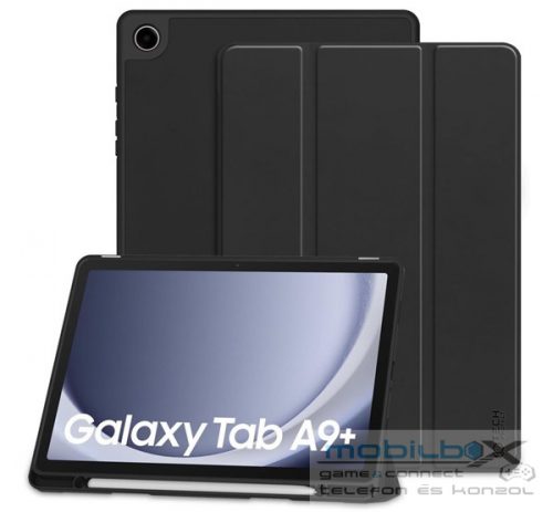 Samsung Galaxy Tab A9 Plus (11.0) SM-X210 / X215 / X216B, mappa tok, közepesen ütésálló, érintőceruza tartóval, Trifold,