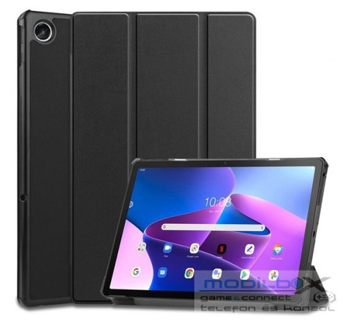 Lenovo Tab M10 Plus (10.61) (3. generáció) TB125 / TB128, mappa tok, Trifold, fekete