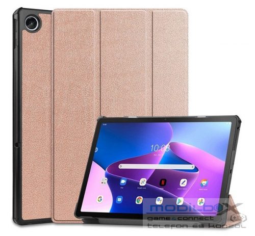 Lenovo Tab M10 Plus (10.61) (3. generáció) TB125 / TB128, mappa tok, Trifold, vörösarany