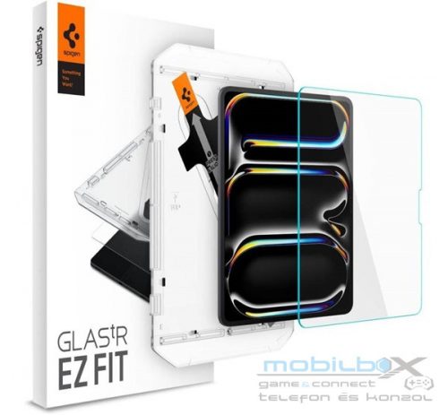 Spigen Glas.tR EZ Fit iPad Pro 13" (2024) tempered glass kijelzővédő fólia felhelyező kerettel 