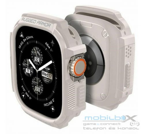 Spigen Rugged Armor Apple Watch Ultra 2/1 (49mm) tok, bézs