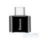 Baseus USB-USB Type-C 2.4A adapter, fekete