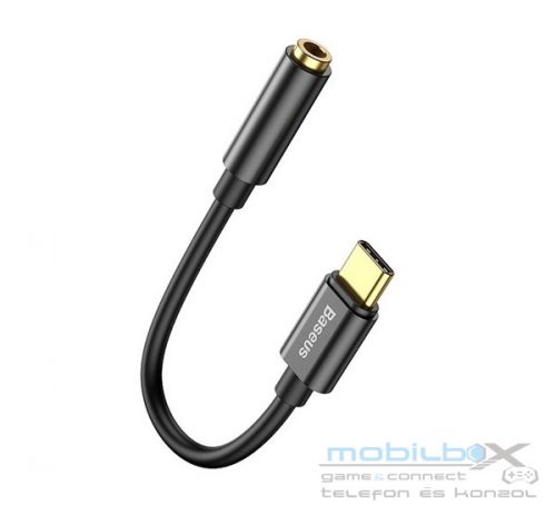 Baseus L54 USB Type-C audioadapter + 3,5 mm-es mini jack, fekete