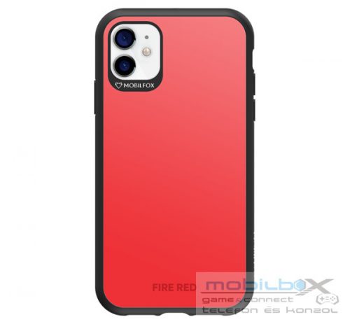 Mobilfox Apple iPhone 12 full-shock 2.0 hátlap tok, Fire Red