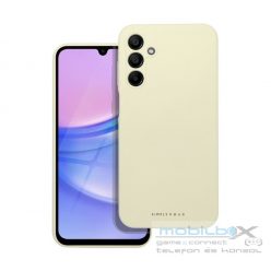   Roar Samsung Galaxy A15 4G / A15 5G prémium szilikon tok velúr béléssel, világossárga