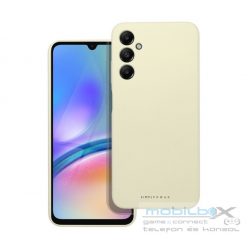   Roar Samsung Galaxy A05s prémium szilikon tok velúr béléssel, világossárga