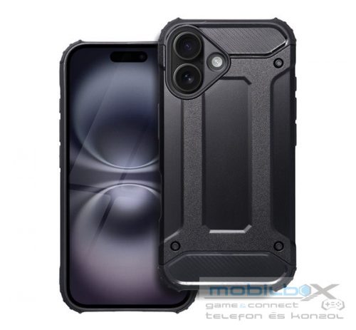 Forcell Armor hátlap tok, Apple iPhone 16, fekete