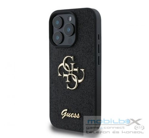 Guess Apple iPhone 16 Pro hátlap tok, fekete/barna GUHCP16LHG4SGK