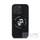 Karl Lagerfeld Silicone KC Heads Ring  Apple iPhone 16 Pro hátlap tok, fekete KLHMP16LSCMKCRHK