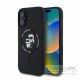 Karl Lagerfeld Silicone KC Heads Ring Apple iPhone 16 hátlap tok, fekete KLHMP16SSCMKCRHK