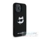 Karl Lagerfeld  Silicone Choupette Head Print Apple iPhone 16 Pro Max Magsafe kompatibilis hátlap tok, fekete 