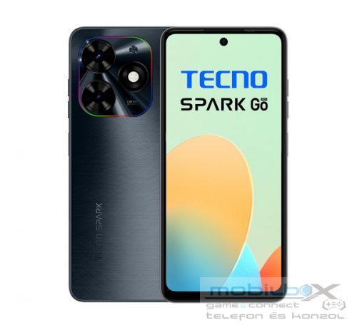 Tecno Spark Go 2024 3/64GB okostelefon, Gravity Black (fekete)