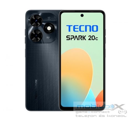 Tecno Spark 20C 4/128GB okostelefon, Gravity Black (fekete)