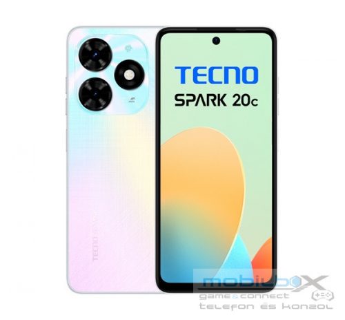 Tecno Spark 20C 4/128GB okostelefon, Mystery White (fehér)