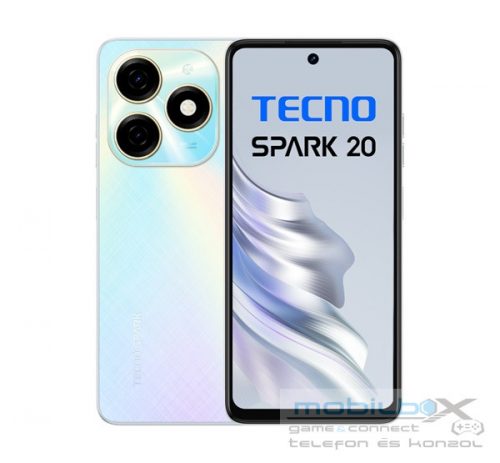 Tecno Spark 20 8/256GB okostelefon, Cyber White (fehér)