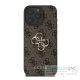 Guess PU 4G Metal Logo Apple iPhone 16 Pro hátlap tok, barna