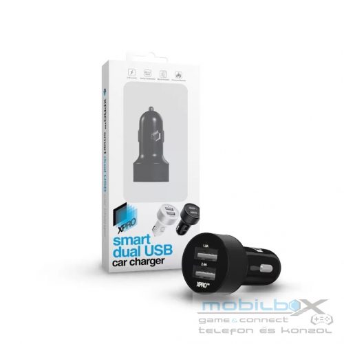 XPRO Smart Dual USB Car Charger Black