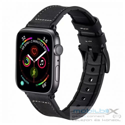 XPRO™ Apple Watch szilikon / bőr szíj Fekete 38mm / 40mm / 41mm