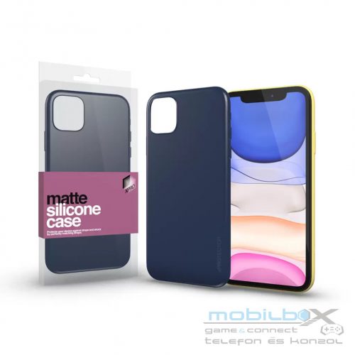 XPRO™ Szilikon matte tok ultravékony sötétkék Apple iPhone 11 készülékhez