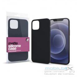   XPRO™ Szilikon matte tok ultravékony fekete Apple iPhone 12 / 12 Pro készülékhez