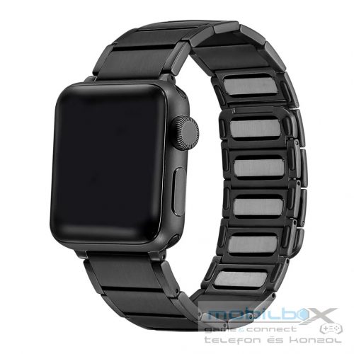 XPRO™ Apple Watch rozsdamentes acél szíj mágneses csattal fekete 42mm / 44mm / 45mm / 49mm 