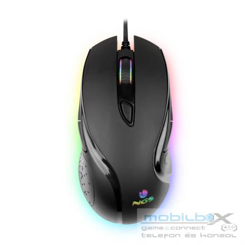 NGS GMX-125 Ergonomikus vezetékes Gamer egér 7200Dpi LED világítással, fekete