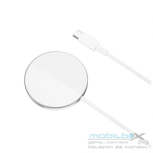 XO Qi MagSafe Vezeték nélküli Töltő CX011 Ezüst / Fehér